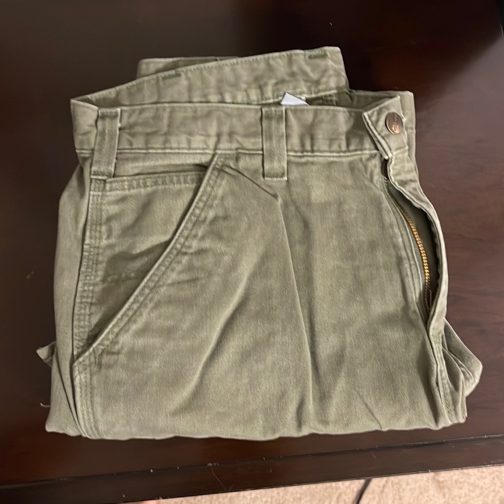 Carhartt Green work pants 34 x 32